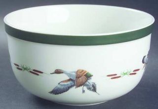 Big Sky Carvers Flyway Soup/Cereal Bowl, Fine China Dinnerware   Sportsman, Gree