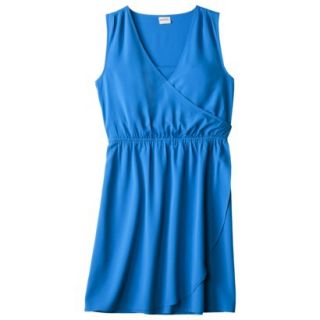 Merona Womens Woven Drapey Dress   Brilliant Blue   M