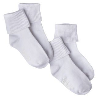 Circo Infant Toddler 2 Pack Casual Socks   White 0 6 M
