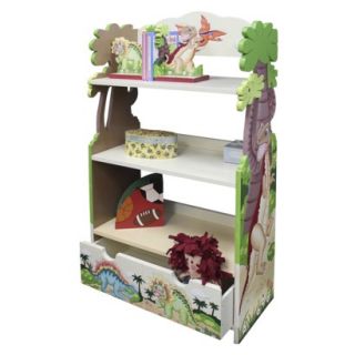 Kids Bookcase Teamson Kids   Dinosaur Kingdom Bookcase includes 3 shelves and