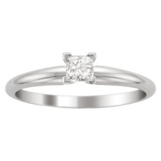 1/2 CT.T.W. Diamond Solitaire Ring in 14K White Gold   Size 7.5