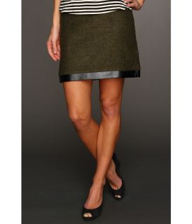 kensie Soft Tweed Skirt Womens Skirt (Olive)