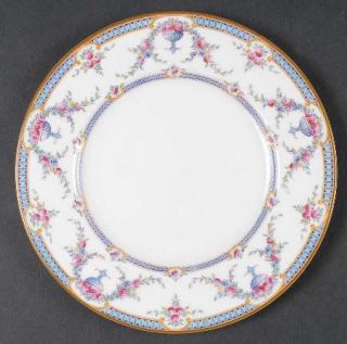 Royal Worcester Rosemary Sky Blue/White Dessert/Pie Plate, Fine China Dinnerware