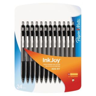 Paper Mate InkJoy 300RT Ballpoint Pen, 1.0mm   Black Ink (24 Per Pack)