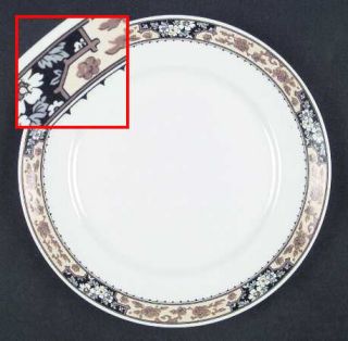 Alfred Meakin Witton Luncheon Plate, Fine China Dinnerware   White & Mustard Flo