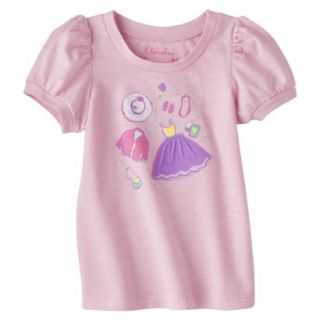 Cherokee Infant Toddler Girls Short Sleeve Tee   Fun Pink 5T