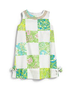 Lilly Pulitzer Kids Toddlers & Little Girls Patchwork Print Shift Dress   Gree