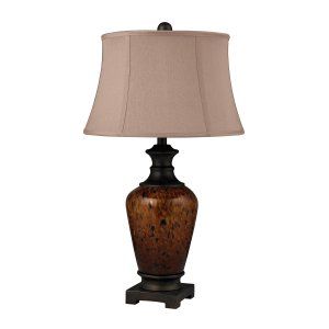 Dimond Lighting DMD D2316 Redding Tortoise Glass Table Lamp with Bronze Accents