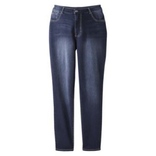 Pure Energy Womens Plus Size Skinny Denim Jeans   Indigo Blue 18W Short