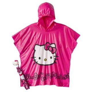 Hello Kitty Girls Umbrella and Poncho Set