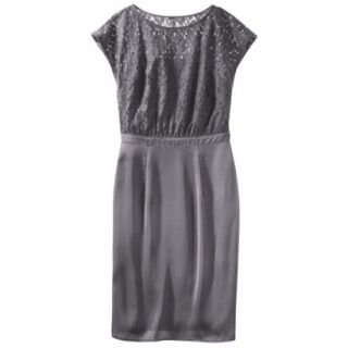 TEVOLIO Womens Lace Bodice Dress   Proper Gray   12