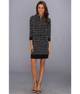 Donna Morgan Matte Jersey Shirt Dress Womens Dress (Black)