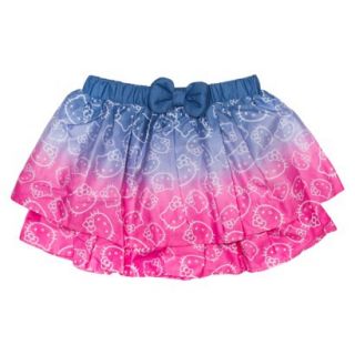 Hello Kitty Infant Toddler Girls Gradient Circle Skirt   Pink/Blue 3T
