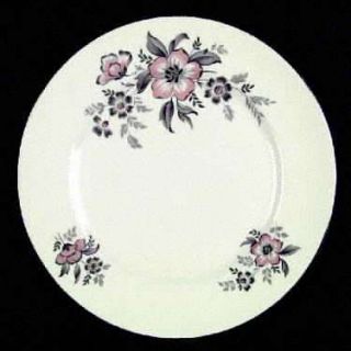 Monarch (USA) Queen Anne (Usa) Dinner Plate, Fine China Dinnerware   Pink/Gray/B