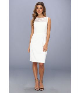 Calvin Klein Lux Sheath w/ Lace Top Dress Womens Dress (Beige)