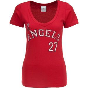 Los Angeles Angels of Anaheim Mike Trout Majestic MLB Womens Sugar Player T Shirt