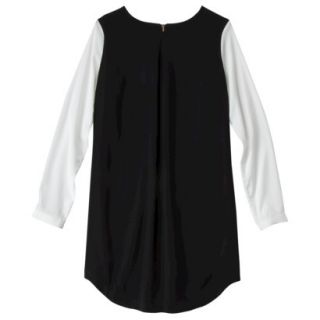 Mossimo Womens Longsleeve Colorblock Sheath Dress  Black/White M
