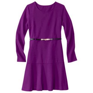 Merona Womens Ponte Dress w/Belt   Plum   XL