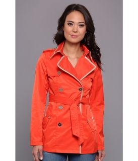 Sam Edelman Lydia Trench Coat Womens Coat (Orange)