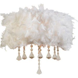 PLC Lighting PLC 73045 WHITE Peacock 2 Light Wall Sconce Peacock Collection