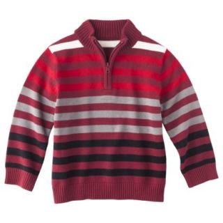 Cherokee Infant Toddler Boys Stripe Crew Neck Pullover Sweater   Maroon 12 M