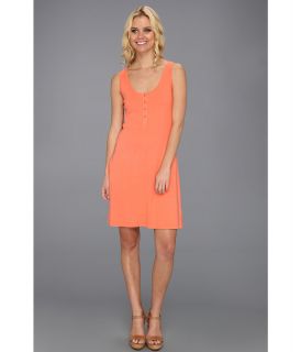 Three Dots Henley Tank Dress Womens Dress (Orange)