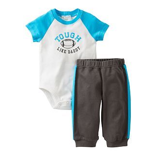 Carters Carter s Football Bodysuit Pant Set   Boys newborn 24m, Gray, Boys