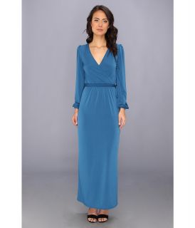 Brigitte Bailey Gilliana Wrap Dress Womens Dress (Blue)