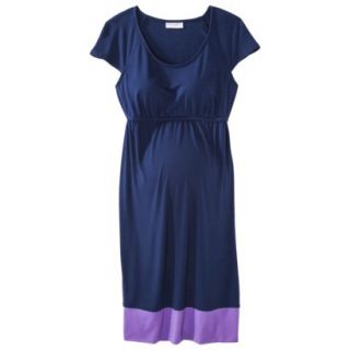 Liz Lange for Target Maternity Short Sleeve Dress   Blue/Purple XL