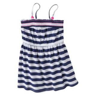 Circo Infant Toddler Girls Smocked Top Striped Sun Dress   Navy 4T