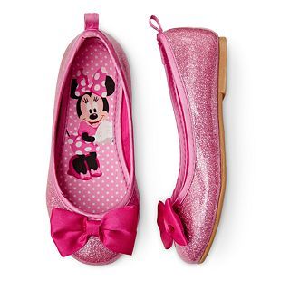 Disney Minnie Mouse Girls Ballet Flats, Pink, Girls