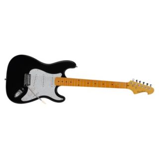 Spectrum Custom Pro ST Style Electric Guitar   Black/White (AIL 90BP)