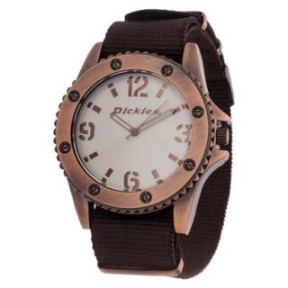 Dickies Mens Nylon Strap Antique Finish Analog Watch   Copper/Brown
