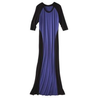 Mossimo Womens Elbow Sleeve Maxi Dress   Black/Blue S