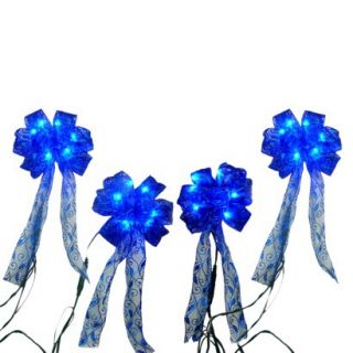 Decorative LED Mini Bows   Blue (4pk)