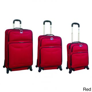 Travelers Club Ford Focus Series 3 piece Expandable Spinner Luggage Set (Royal blue, redMaterials 1200D polyesterPockets Two (2) zippered front pocketsWeight 28 inch upright (12 pound), 24 inch upright (10 pound), 20 inch carry on (8 pound)Push button 