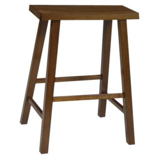 Counter Stool Saddle Seat Counterstool   Rustic Medium Brown (Oak) (24)