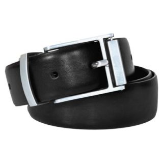 Swiss Gear Mens Genuine Leather Reversible Buckle Twist Belt   Black M