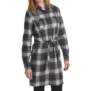 Woolrich Pemberton Flannel Dress   Long Sleeve (For Women)   CHARCOAL (M )