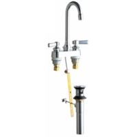 Chicago Faucets 894 CP Universal Centerset Sink Faucet with Pop Up