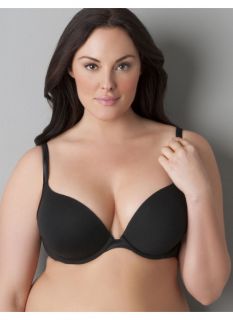 Lane Bryant Plus Size Cotton boost plunge bra     Womens Size 36DD, Black