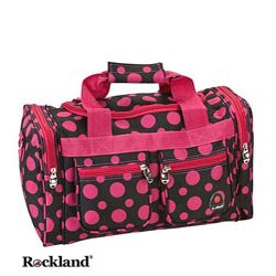 Rockland Bel air Black/pink Dot 19 inch Carry on Tote / Duffel Bag
