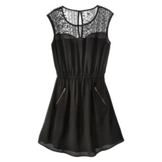 Xhilaration Juniors Lace Top Dress   Black XS
