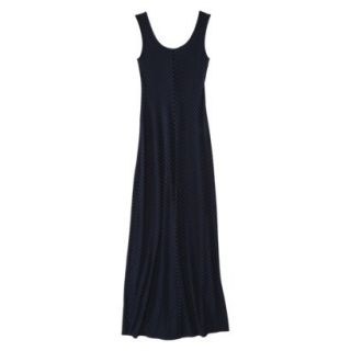 Merona Womens Knit Maxi Tank Dress   Black/Blue Chevron   S(3 5)