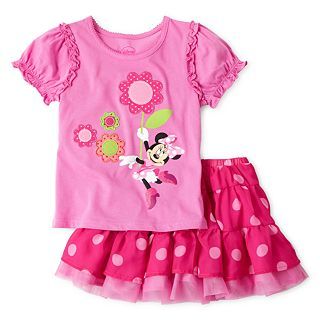 Disney Pink Minnie Mini Skirt Set   Girls 2 10, Girls
