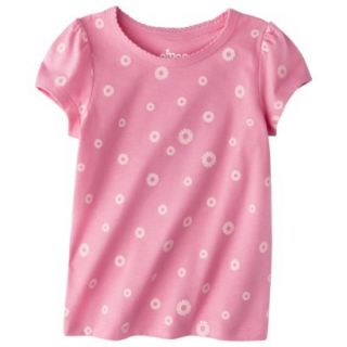 Circo Infant Toddler Girls Short Sleeve Mini Flower Tee   Pink 18 M
