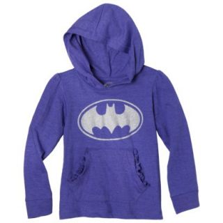 Batgirl Infant Toddler Girls Long Sleeve Hooded Tee   Purple 24M