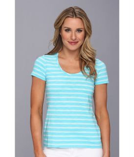 Tommy Bahama Breton Stripe Scoop Neck Tee Womens T Shirt (Blue)