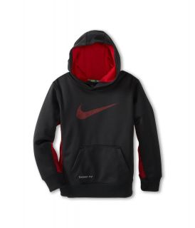 Nike Kids Boys Therma Fit Pullover Hoodie Boys Sweatshirt (Black)
