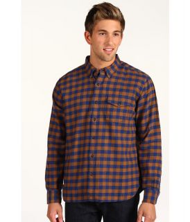 Lucky Brand Ambassador Gingham Shirt Mens Long Sleeve Button Up (Blue)
